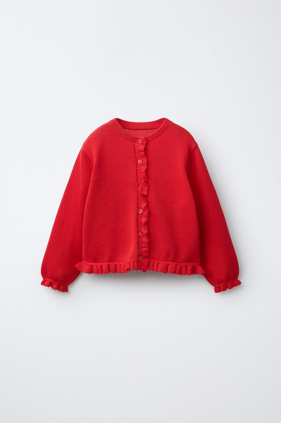 FRILL KNIT CARDIGAN | Zara UK