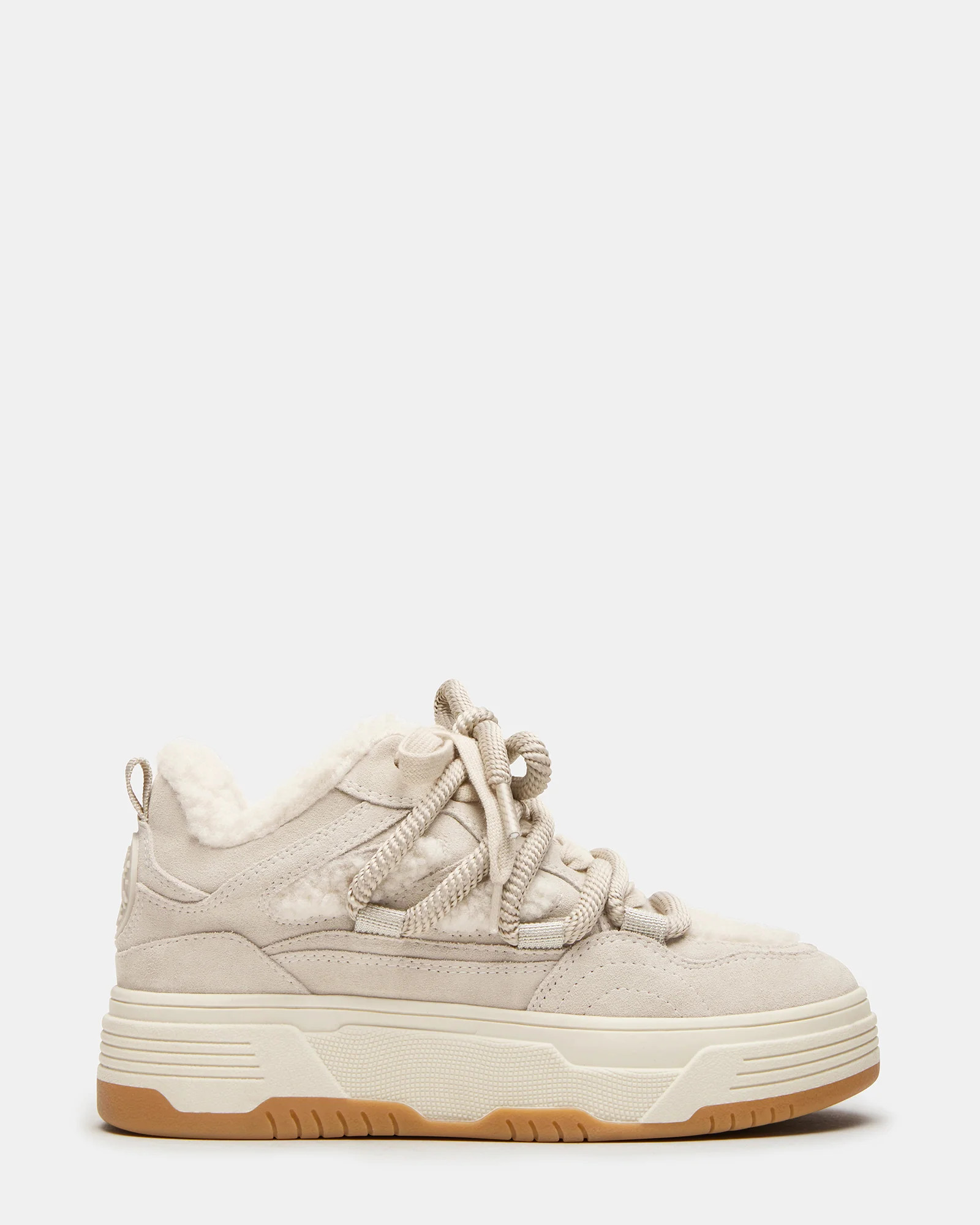 BOOMER Faux Fur Taupe Multi Platform Chunky Sneaker | Women's Sneakers | Steve Madden (US)