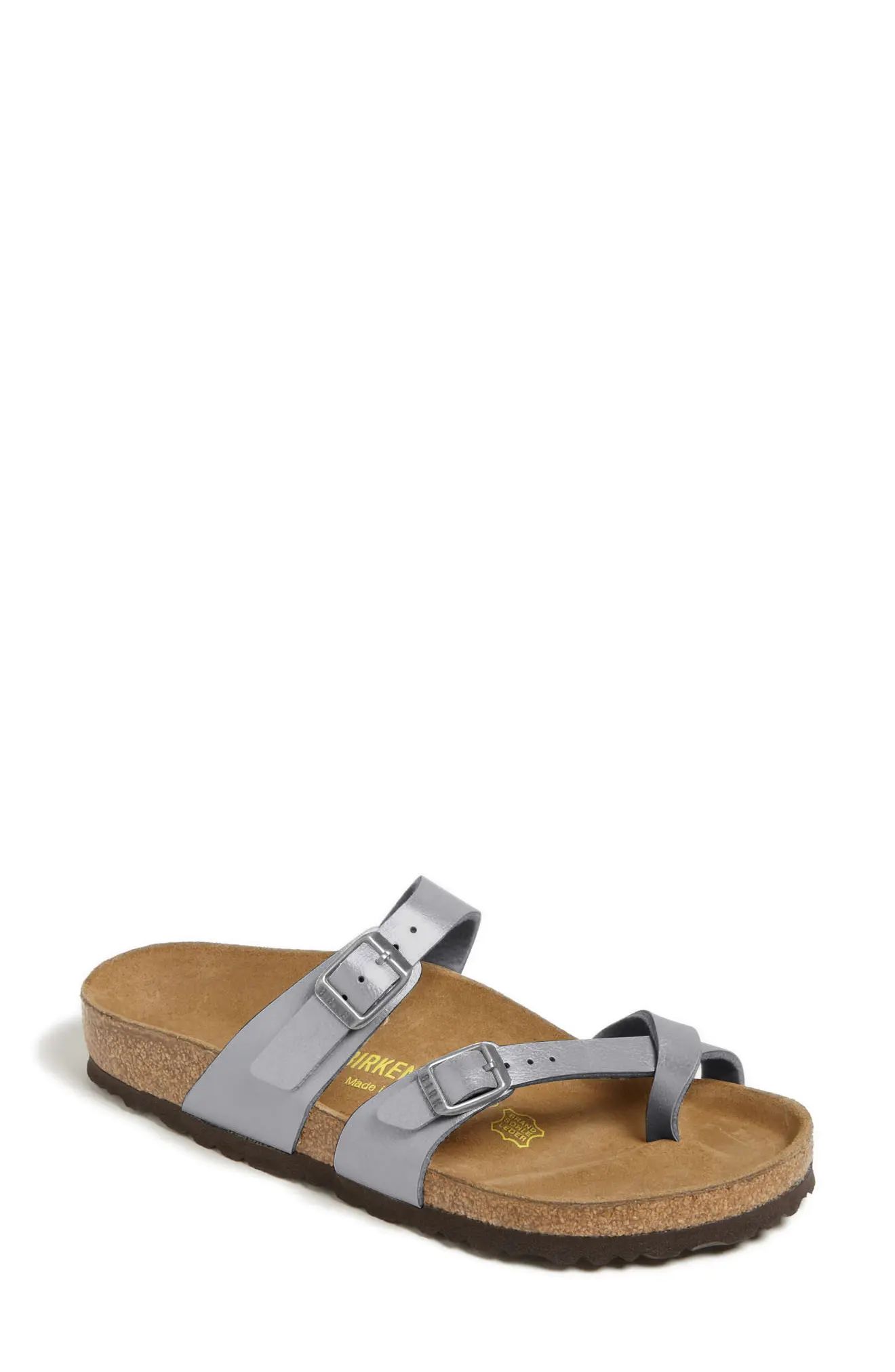 Women's Birkenstock Mayari Birko-Flor Sandal, Size 5-5.5US - Metallic | Nordstrom