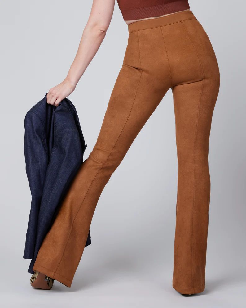 Faux Suede Flare Pants | Spanx