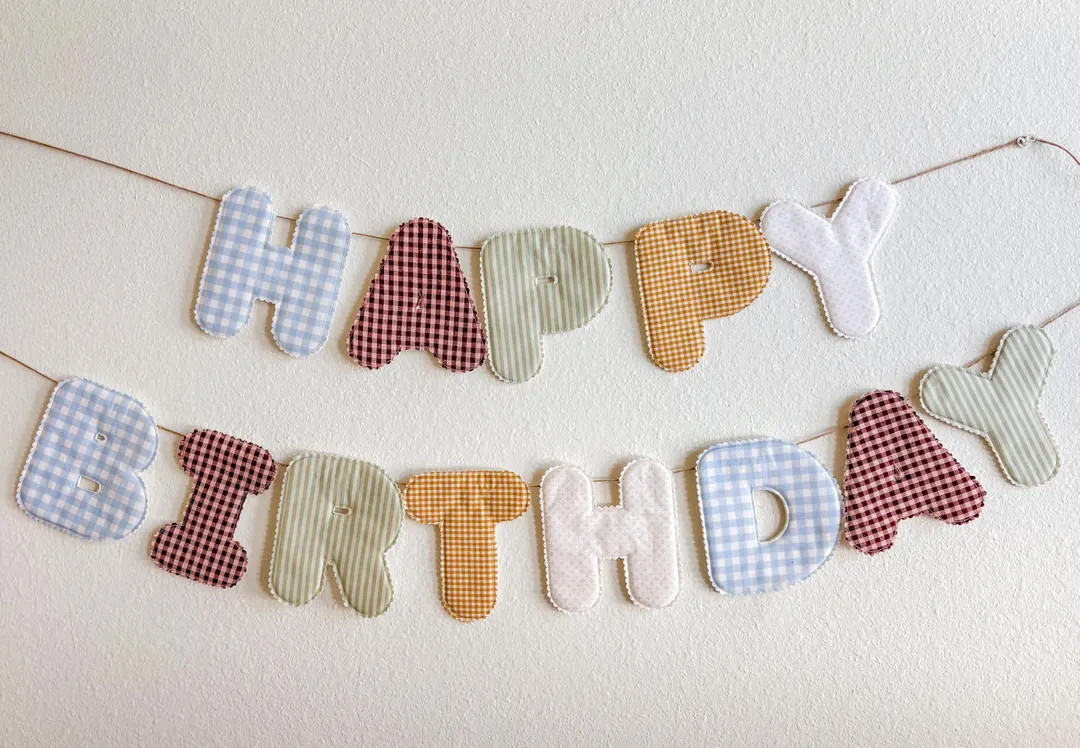 Custom Fabric Letter Banner – Personalized Birthday Name or Phrase Garland | Etsy (US)