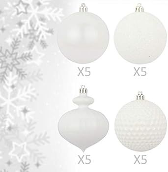 KI Store 20ct Christmas Ball Ornaments Shatterproof Christmas Decorations Large Tree Balls for Ho... | Amazon (US)