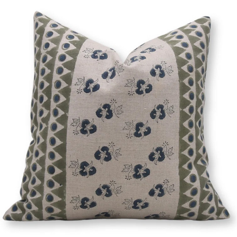 Floral Linen Indoor/Outdoor Pillow Cover | Wayfair North America