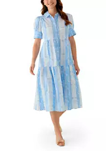 Crown & Ivy™ Women's Short Sleeve Printed Shirtdress | Belk