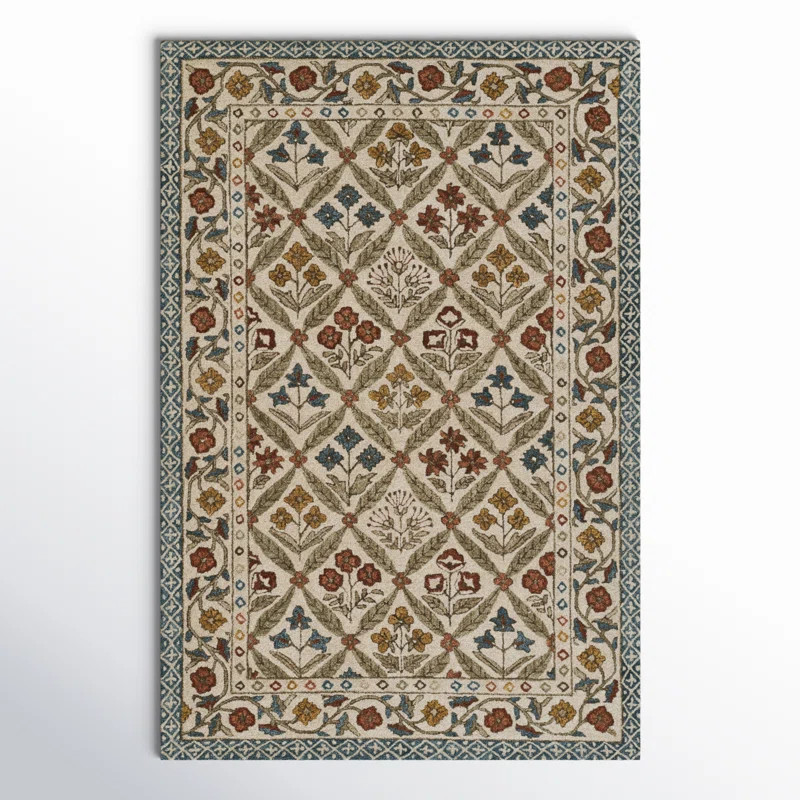 Alice Wool Floral Rug | Wayfair North America