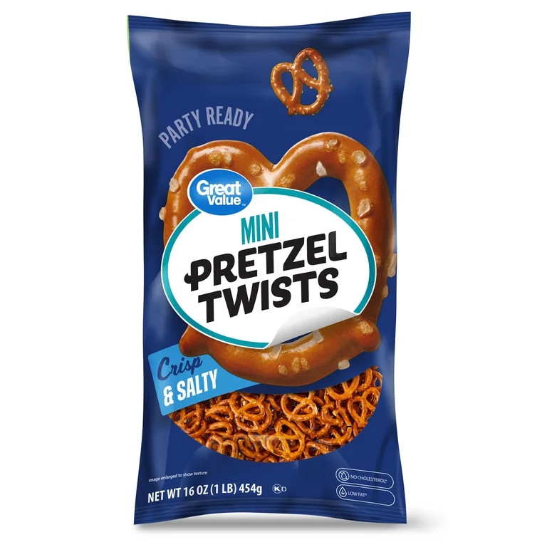 Great Value Crisp and Salty Mini Pretzel Twists, 16 oz | Walmart (US)