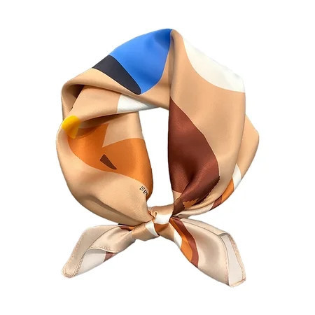 Duoif Silk Scarf for Women Silk Scarf Small Square Scarf Ladies Silk Scarf Spring and Summer Thin Fashion Retro Scarf Satin Scarf Head Scarf Rose Gold | Walmart (US)