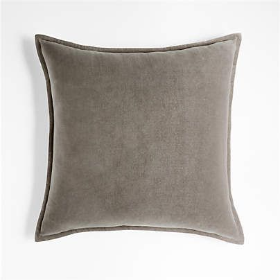 Black and White 23"x23" Square Merrow Stitch Cotton Decorative Throw Pillow Cover + Reviews | Cra... | Crate & Barrel