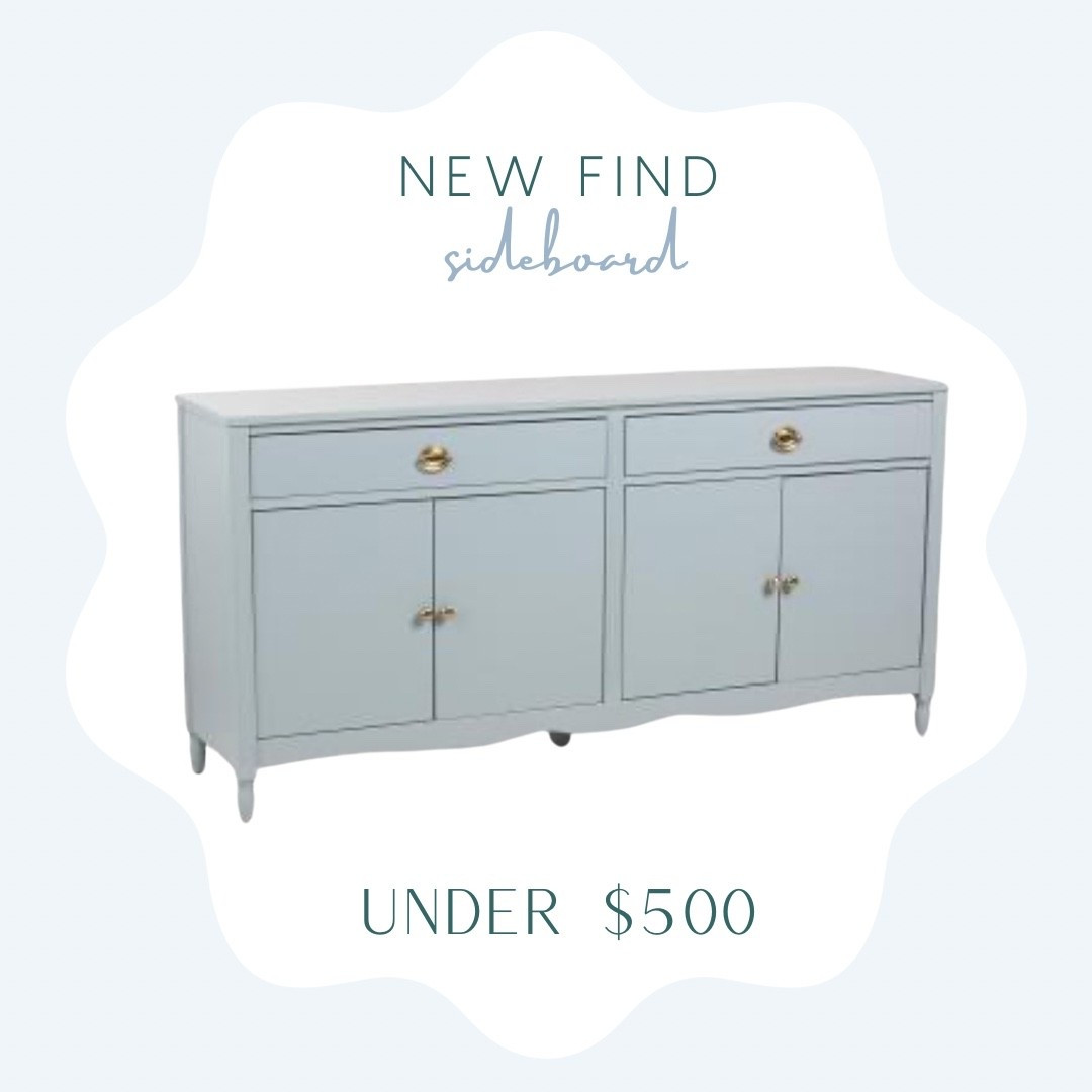 Classic coastal blue sideboard giving a Serena and Lily inspired look on a budget! Under $500 and ships free with code SHIP89! 

Sideboard, buffet, coastal furniture, Serena and Lily inspired, dining room, dining room refresh, designer lookalike 