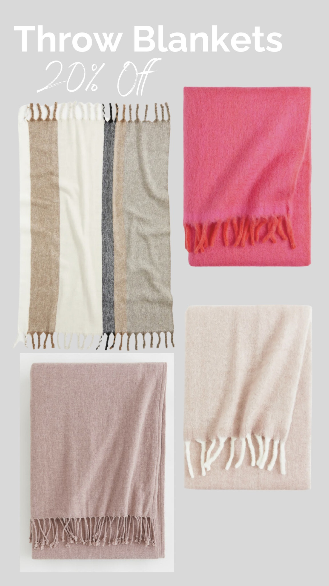 Throw Blankets from H£M • 20% Off
•
•
Living room decor, Soft blankets 