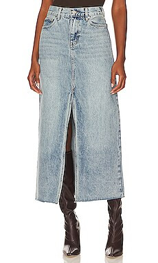 Steve Madden Avani Denim Skirt in Light Blue from Revolve.com | Revolve Clothing (Global)