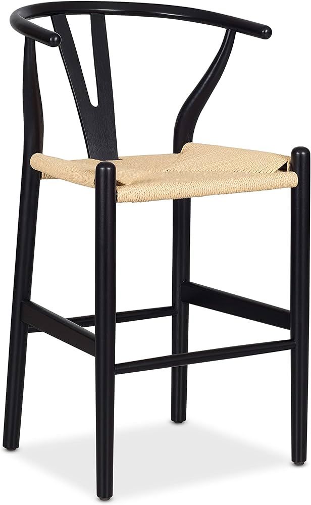 POLY & BARK Weave Counter Stool in Black | Amazon (US)