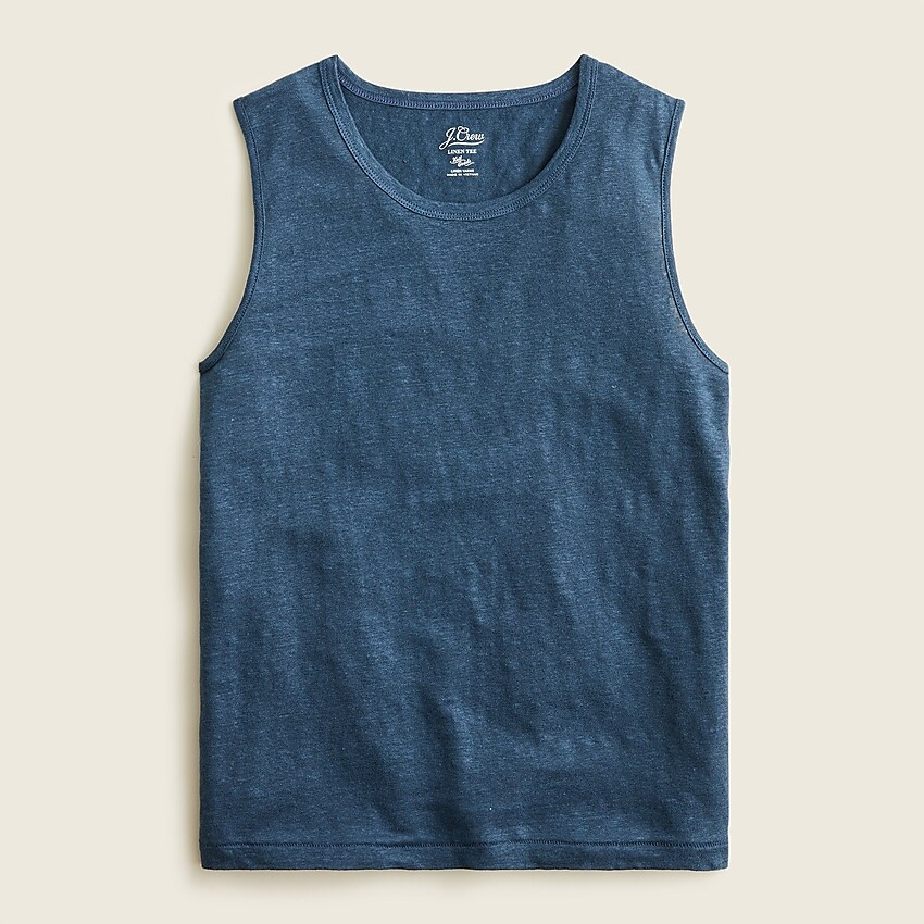 J.Crew: Linen Muscle Tank For Women | J. Crew US