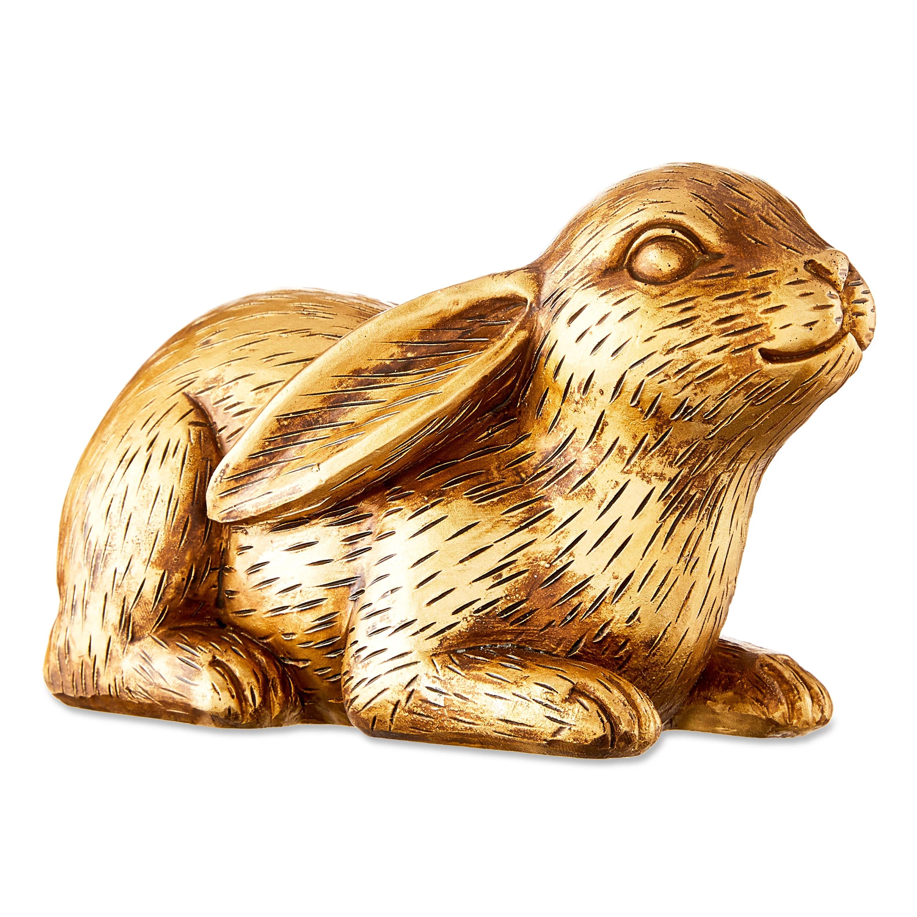 Way To Celebrate Easter Sitting Metallic Gold Resin Bunny, 6" - Walmart.com | Walmart (US)