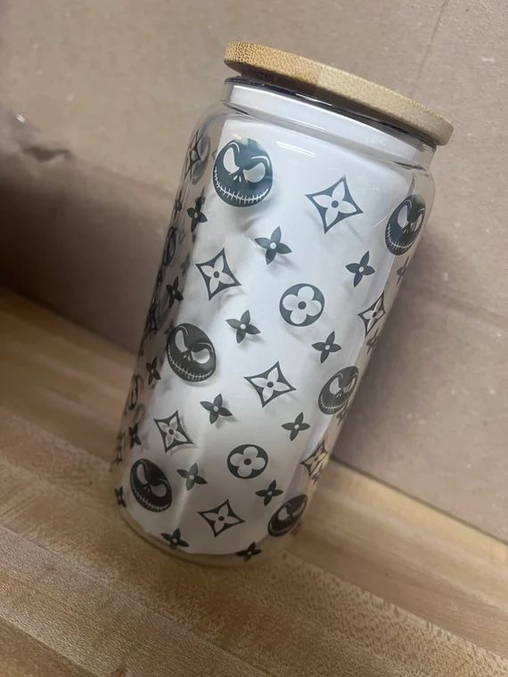 LV inspired glass can! | Etsy (US)