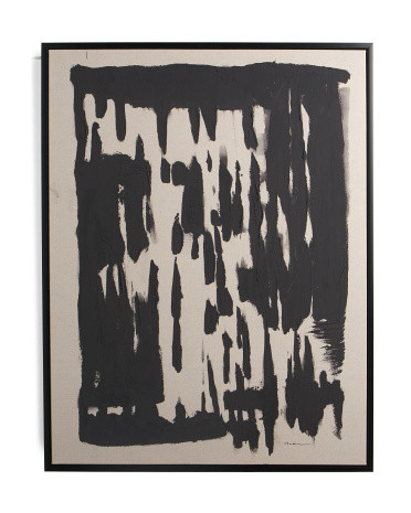 30x40 Linen Black And White Wall Art | TJ Maxx