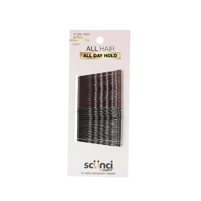 scünci Metal Bobby Pins - Black/Dark Brown - All Hair - 50pcs | Target