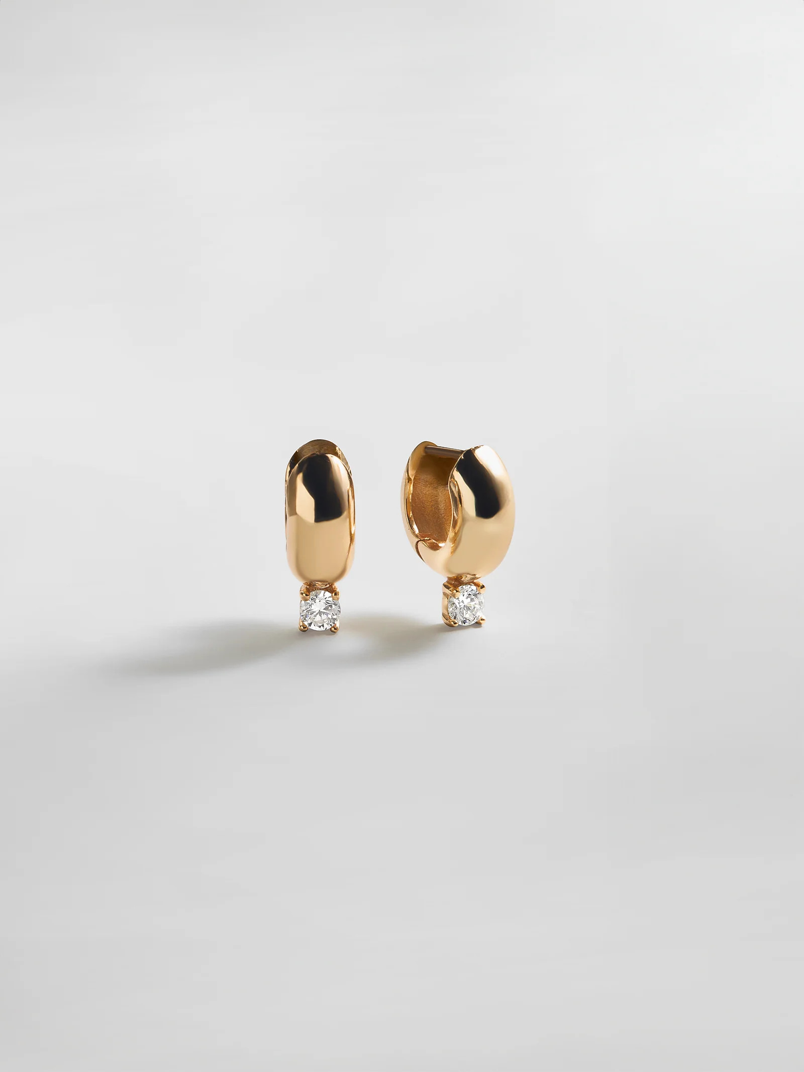 Kourtney Huggie Earrings - Kourtney Gold Plated Brass Earrings | BaubleBar