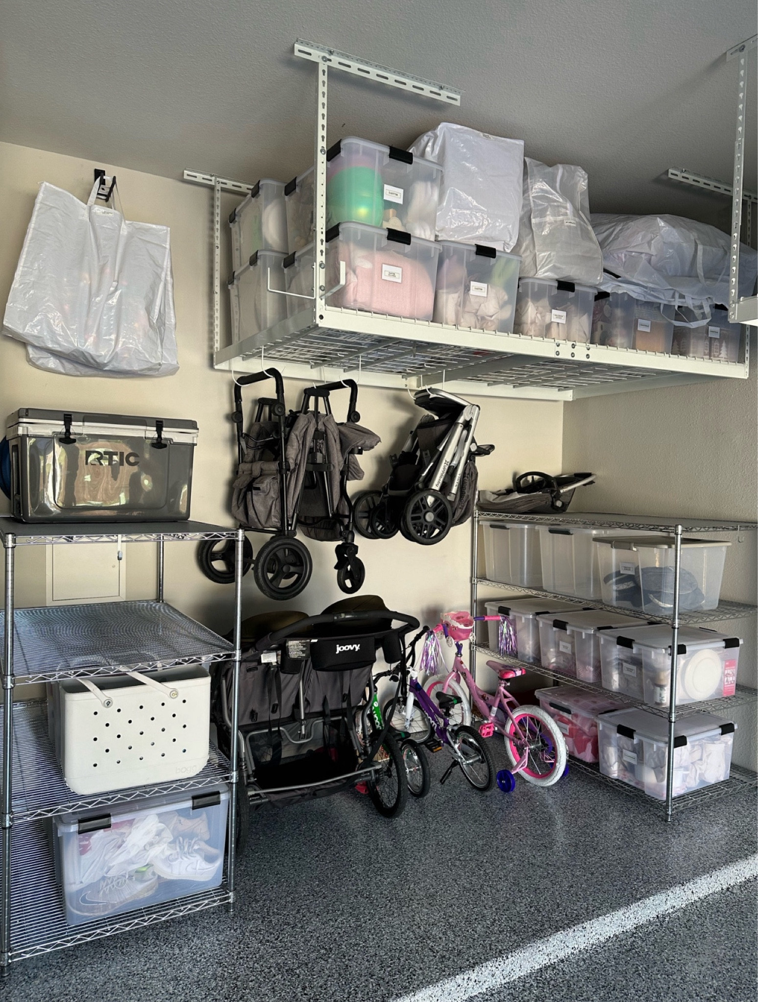 Everything used to organize our garage!! Getting organized feels good 🤌

Garage family organizing storage plastic bins acrylic useful practical summer seasonal cleaning clean 

#LTKHome #LTKFamily #LTKSeasonal