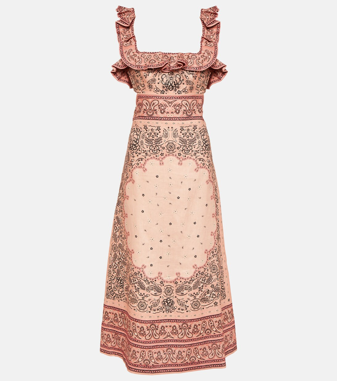 Matchmaker printed linen midi dress | Mytheresa (US/CA)