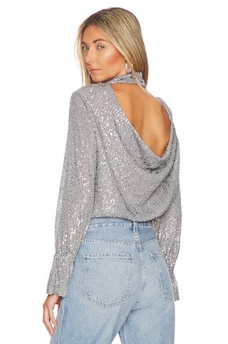 1. STATE Sequin Drape Back Top in Silver Dust from Revolve.com | Revolve Clothing (Global)
