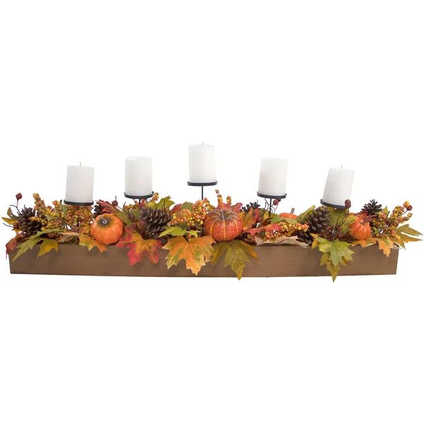 Fall Harvest Candle Holder Centerpiece | Wayfair North America