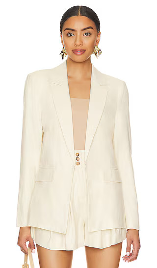 Bay Lean Blazer in Ivory | Revolve Clothing (Global)