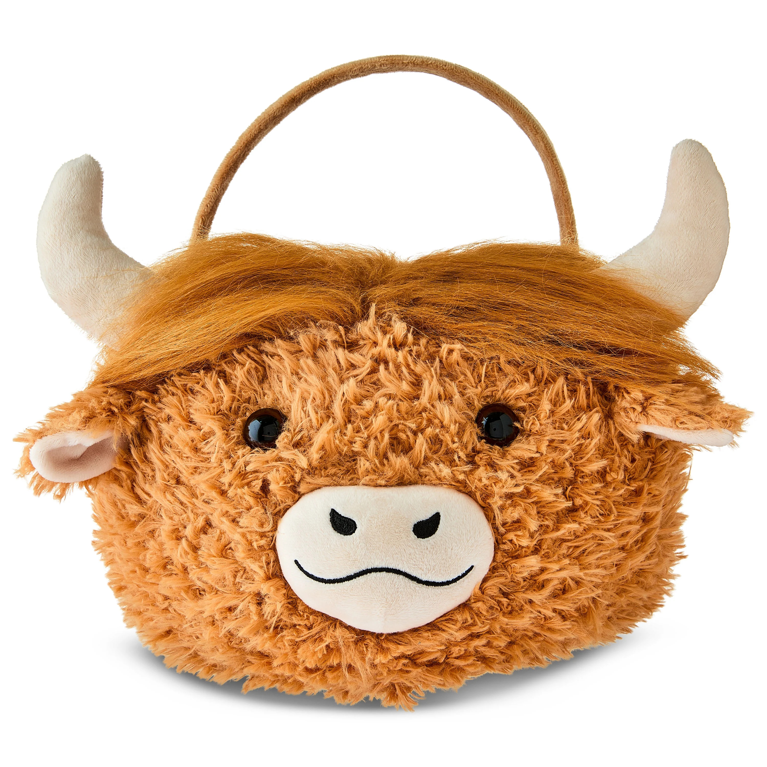 Plush Cow Basket, Brown, 9" x 6", Easter by Way To Celebrate | Walmart (US)