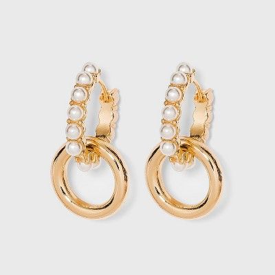 SUGARFIX by BaubleBar Lustrous Double Hoop Earrings | Target