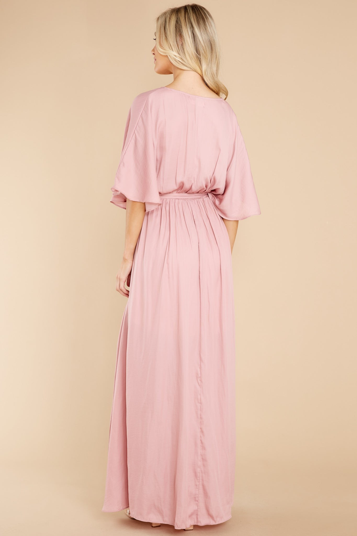 Cross My Heart Dusty Rose Maxi Dress | Red Dress 