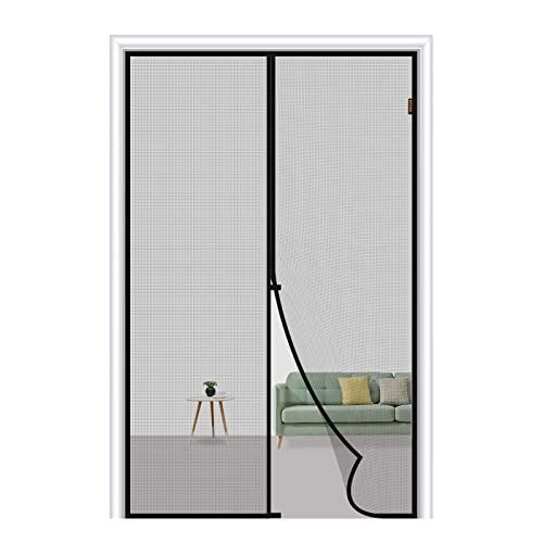 MAGZO Magnetic Screen Door Fit Door Size 32 x 80 Inch, Screen Size 34" x 81" Reinforced Fiberglass S | Amazon (US)