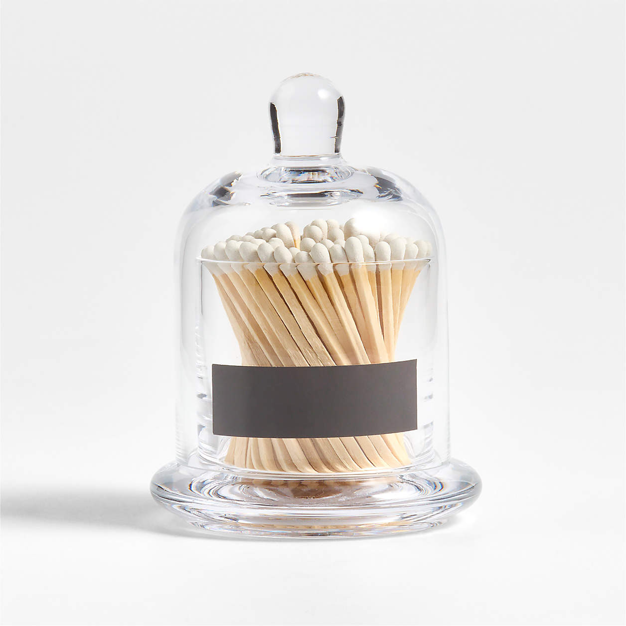 Glass Cloche with Matches | Crate & Barrel | Crate & Barrel