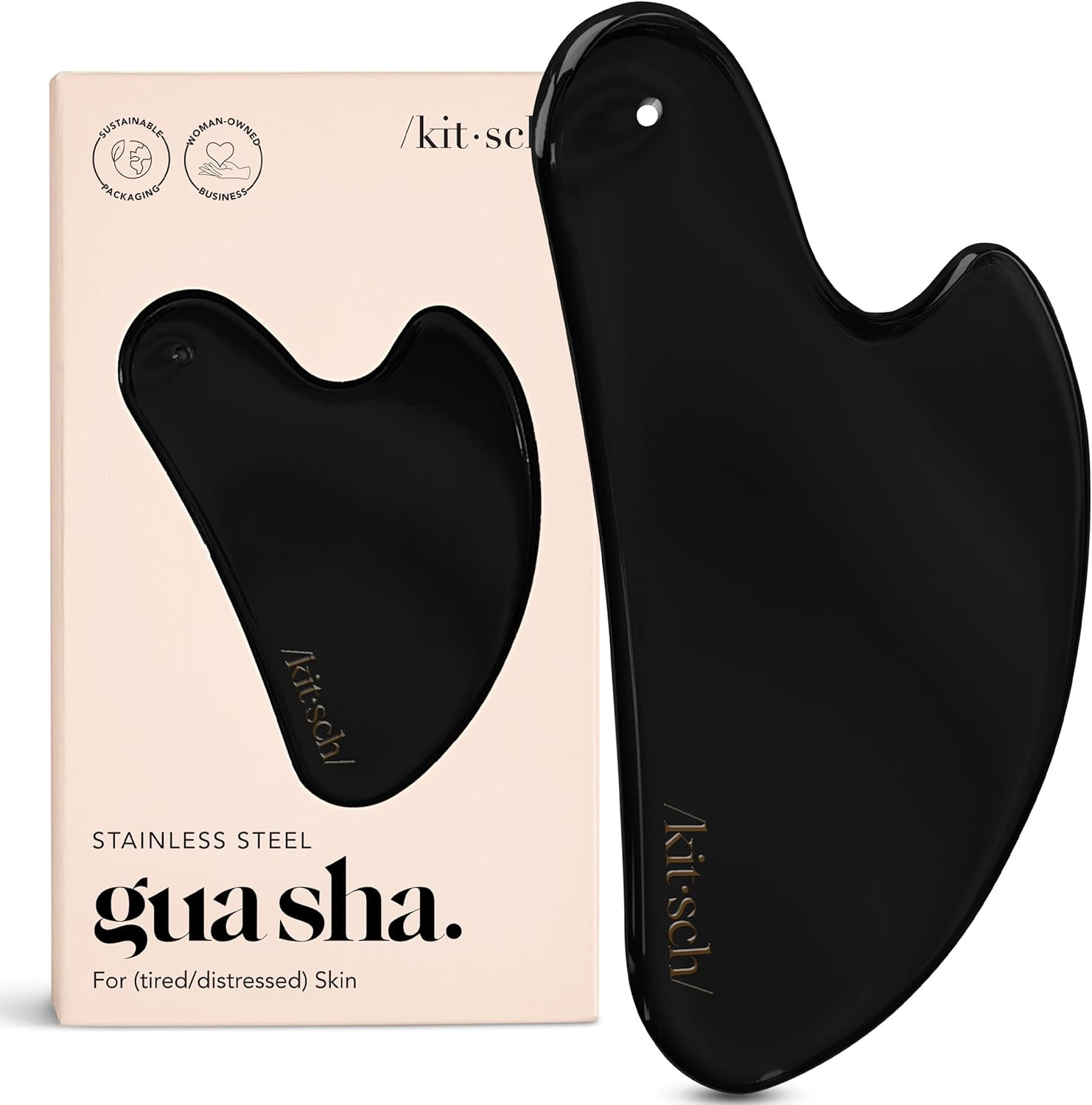 Kitsch Stainless Steel Gua Sha Facial Tools - Lymphatic Drainage Massager for Face & Chin, Jawlin... | Amazon (US)