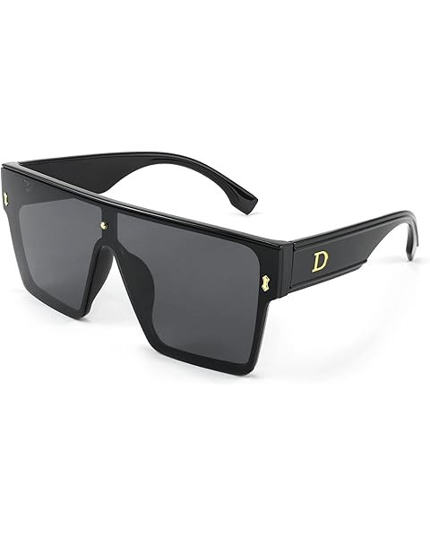 SOJOS Square Big Sunglasses Women Thick Frame Flat Top Mirrored Sunnies Shades Goggle Siamese Len... | Amazon (CA)