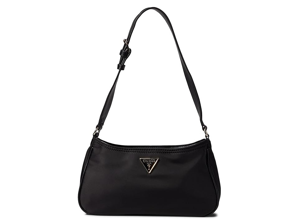 GUESS Little Bay Shoulder Bag (Black) Handbags | Zappos