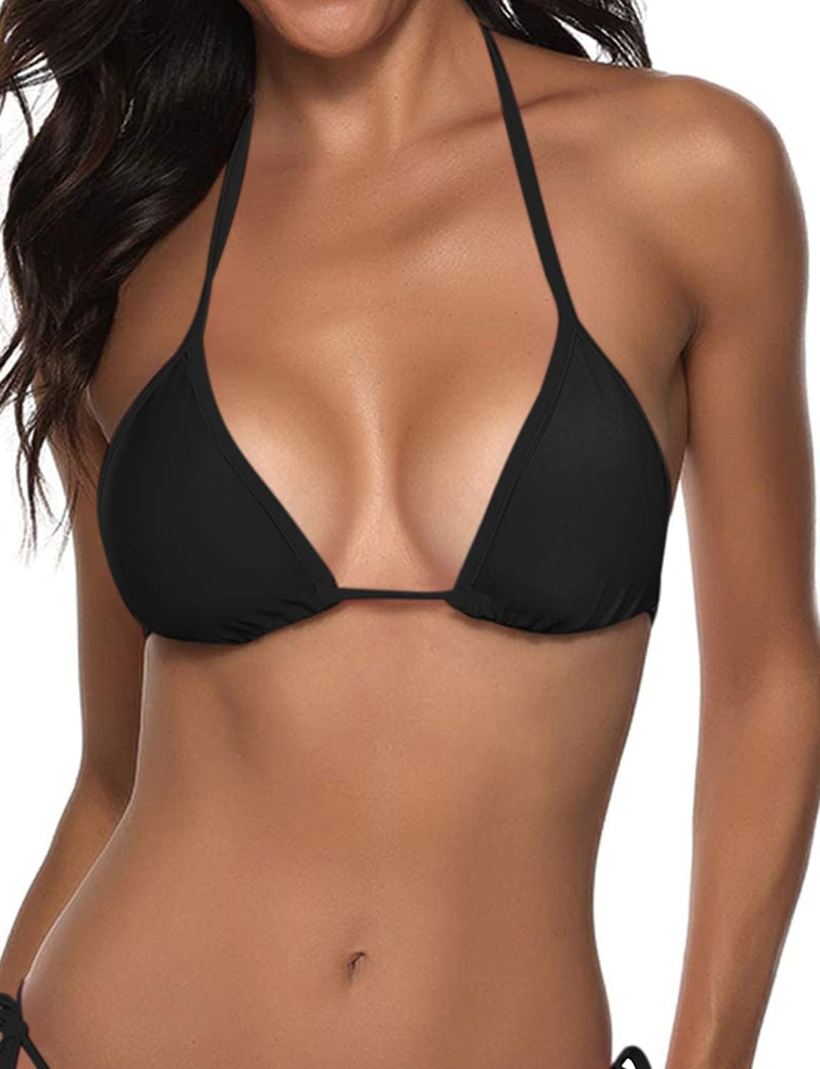 Suvimuga Women Push up Padded Halter String Triangle Bikini Top | Amazon (US)