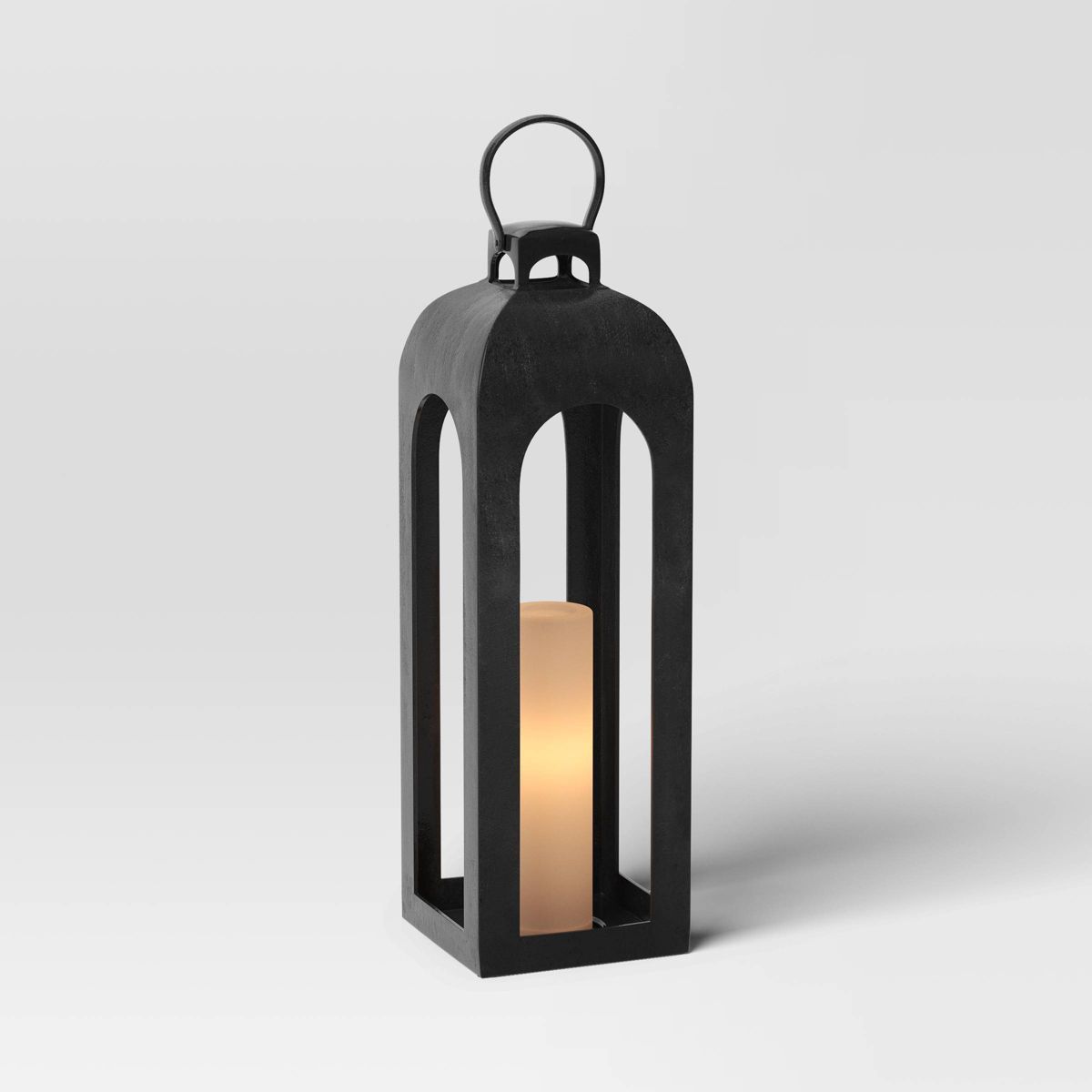 Cast Aluminum Outdoor Lantern Candle Holder Black - Threshold™ | Target