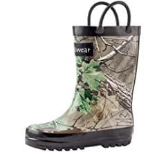 OAKI Kids Waterproof Rubber Rain Boots with Easy-On Handles | Amazon (US)