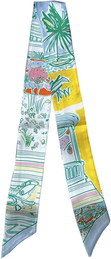 JERLA 100% Mulberry silk Scarf Head Hair Ribbon Handbag Handle wrap Tie Bundle Scarf Neckerchief ... | Amazon (US)