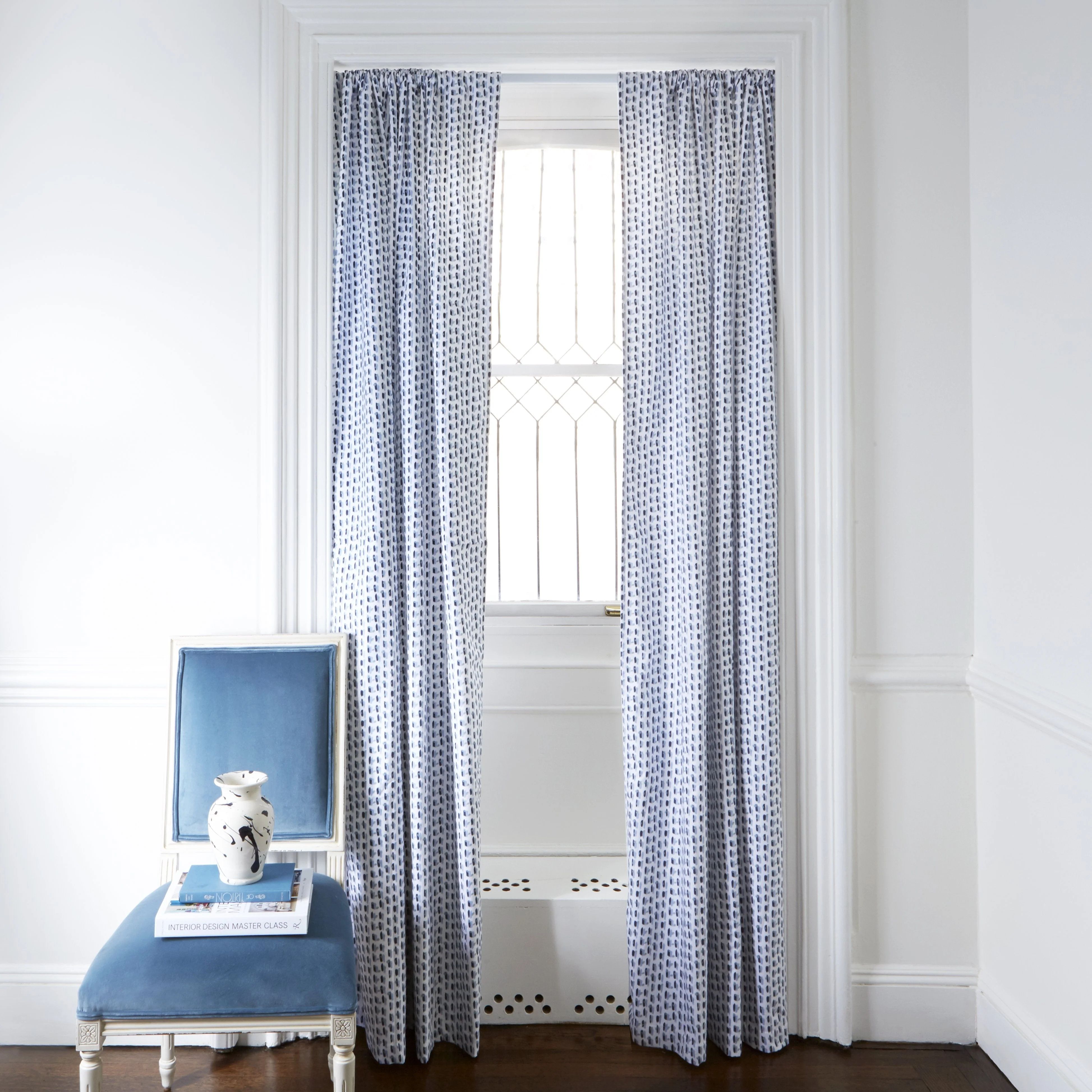 Poppy Blue Curtain | Pepper