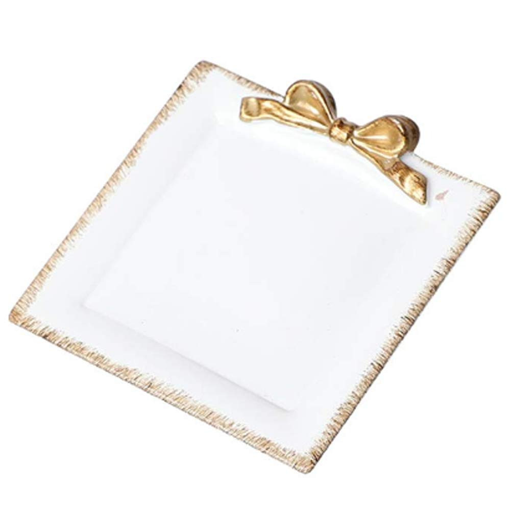 Square Jewelry Holder Dry Fruit Snack Cake Dessert Jewelry Display Dish Trinket Tray Desktop Orga... | Amazon (US)