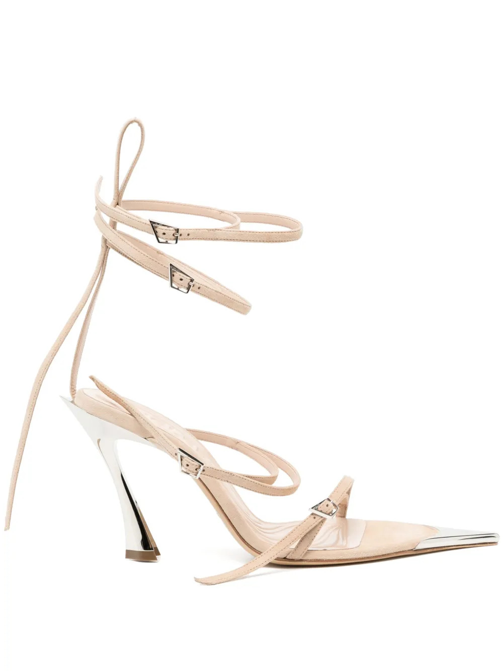 95mm leather strappy sandals | Farfetch Global