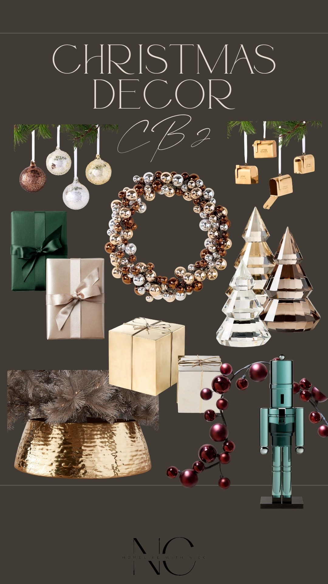 New Christmas decor from CB2!!! I’m IN LOVE!!! If you’re dreaming of a modern Christmas, look no further! This collection is giving quiet luxury holiday vibes! Clean lines, soft glow, and a touch of shimmer—proof that festive can still feel elevated!  The crystal trees and the gold letters to Santa ornaments are FABULOUS!  Oh and the gold tree collar!? Yesssss!!!! 

#LTKHoliday #LTKHome #LTKSeasonal