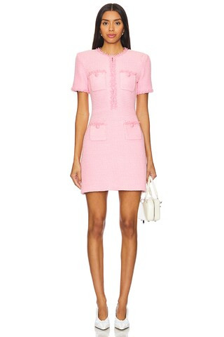 Viscose Rib Knit Mini Dress in White | Revolve Clothing (Global)