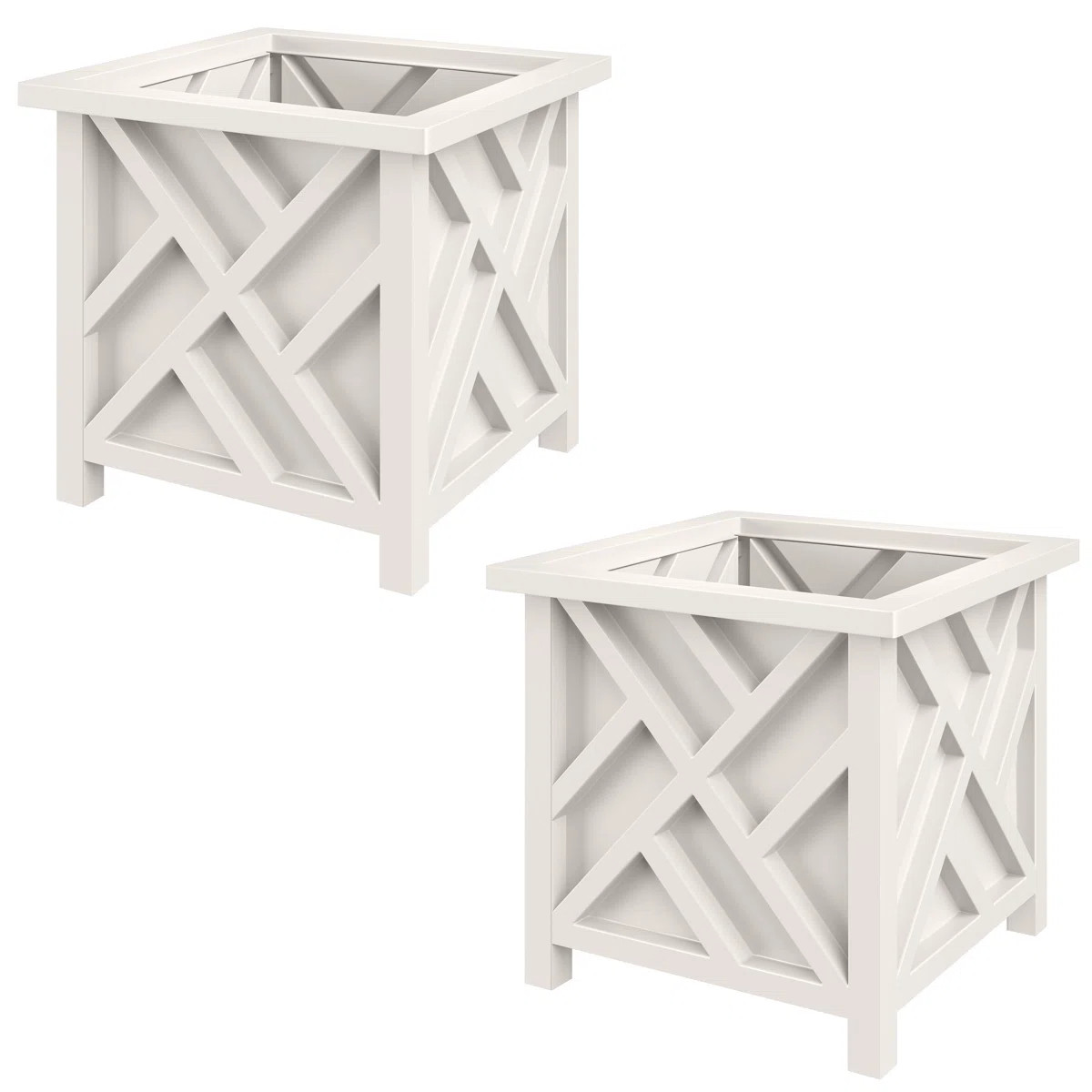 Lattice Planter Box 2-Pack, White (Set of 2) | Wayfair North America