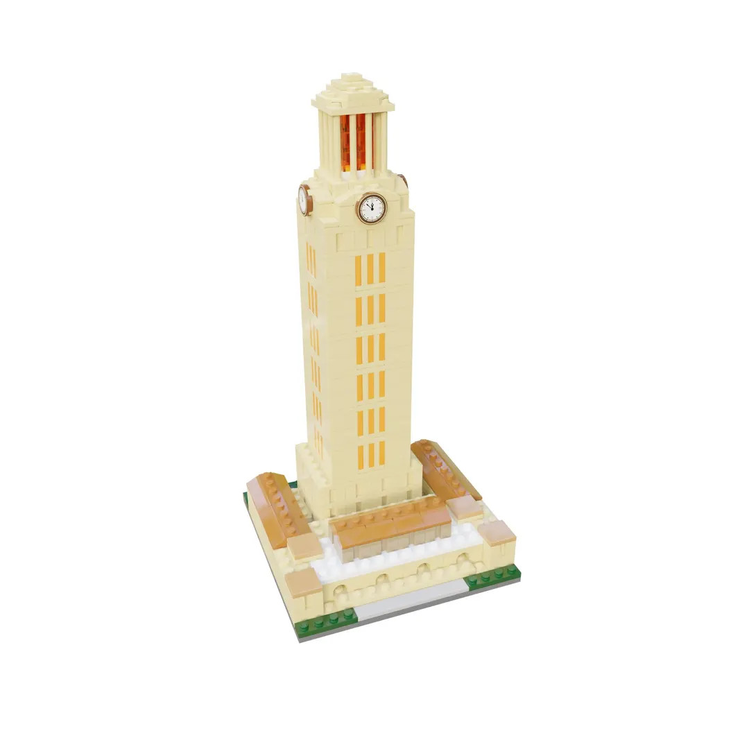 University of Texas UT Tower Mini Replica Model Building Set With LED Light Brick - Etsy | Etsy (US)