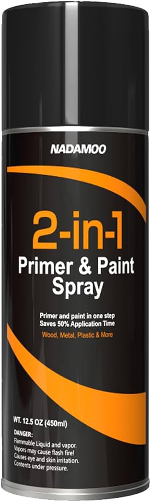 NADAMOO 2-in-1 Matte Black Spray Paint, Paint & Primer In One | Amazon (US)