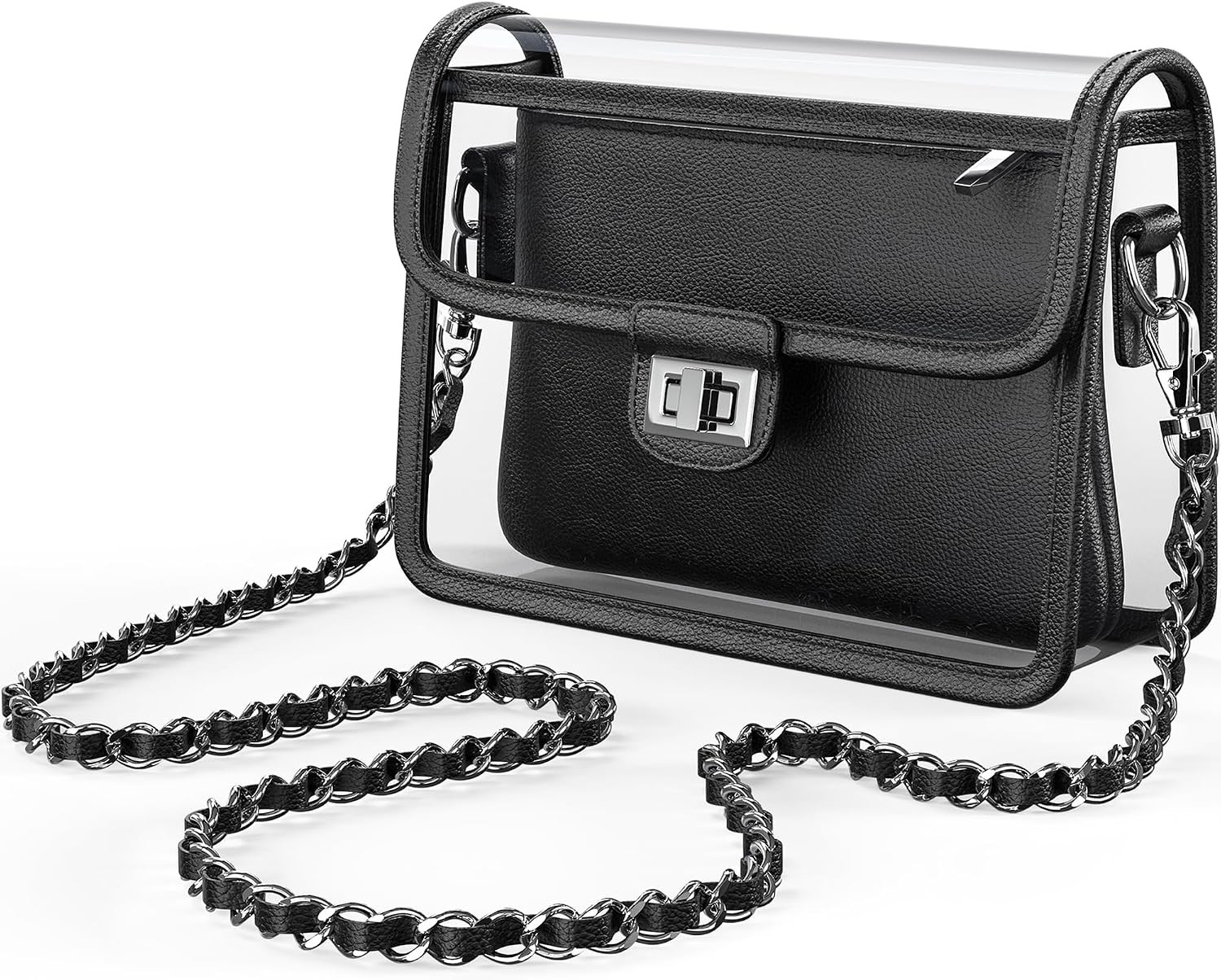 Clear Crossbody Purse for Women, RFID Wallet, Stadium Approved Clear Bag | Amazon (US)