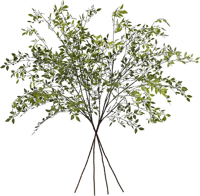 Fake Plants Eucalyptus Stems,Plastics Ficus Stems for Vase Artificial Plants,Greenery Stems Branc... | Amazon (US)