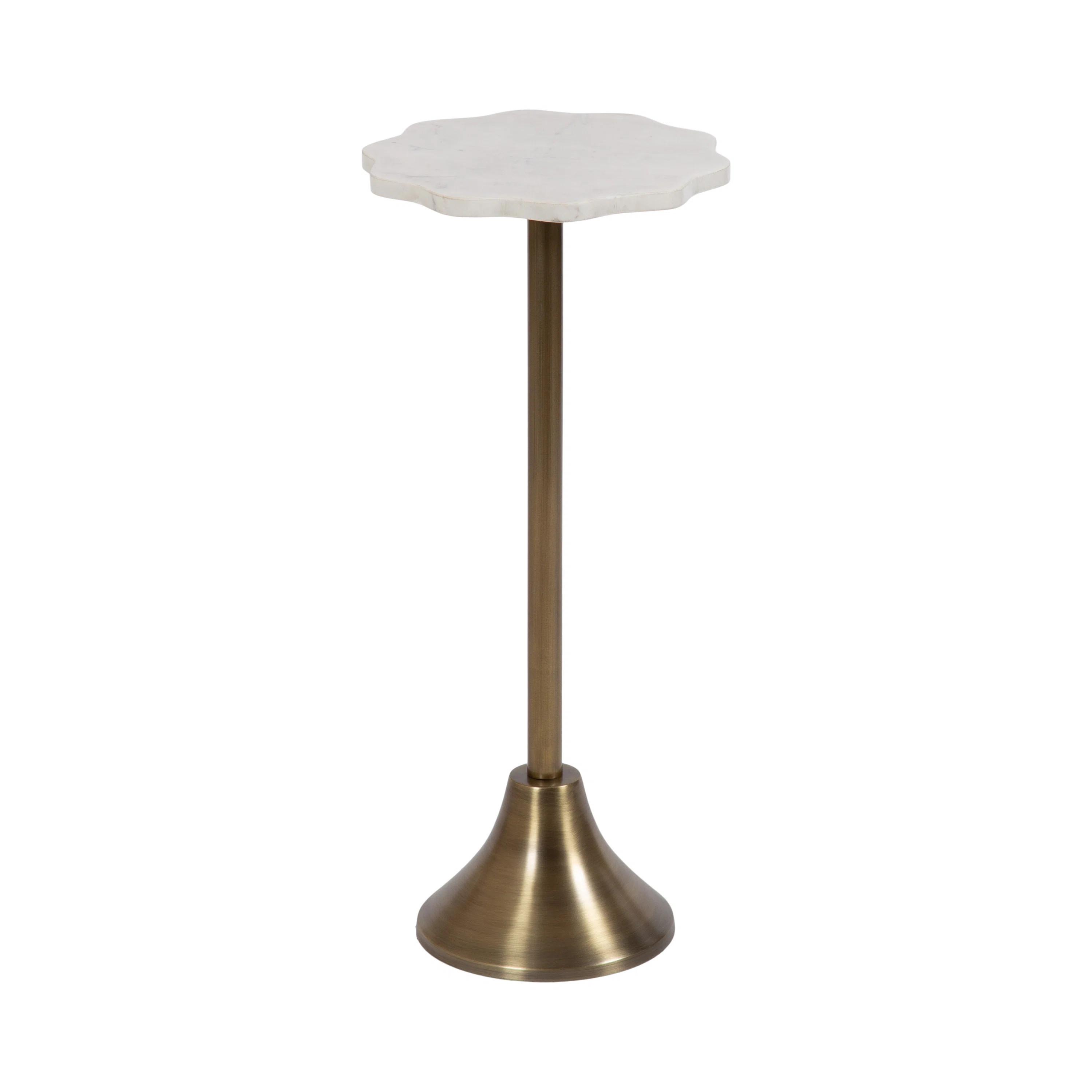 Mercer41 Round Marble and Metal Drink Table | Wayfair | Wayfair North America
